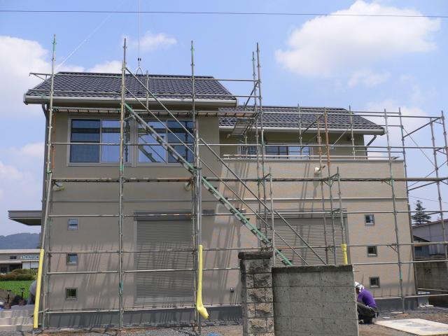 栃木小山 太陽光パネル設置前の足場